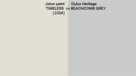 Jotun Paint TIMELESS 1024 Vs Dulux Heritage BEACHCOMB GREY Side By