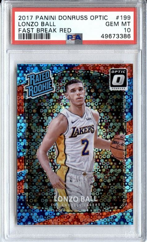 Lonzo Ball Optic Fast Break Red Price Guide Sports Card