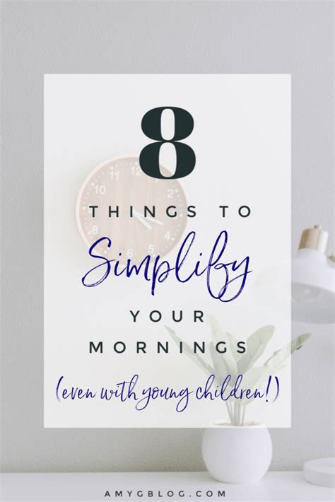 8 Tips To Simplify Your Mornings Amys Balancing Act