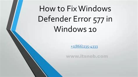 Ppt How To Fix Windows Defender Error In Windows Powerpoint