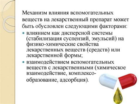Назначение вспомогательных веществ - презентация онлайн