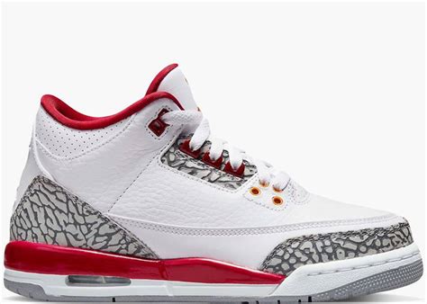 Nike Air Jordan 3 Retro Cardinal Gs Hype Clothinga