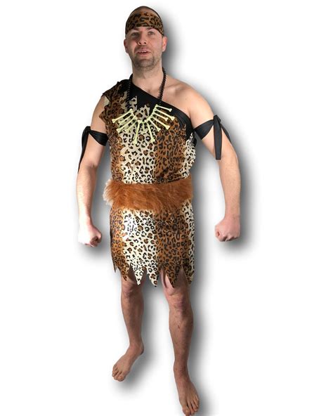 MEN'S CAVEMAN FANCY DRESS OUTFIT COSTUME JUNGLE TARZAN STAG CAVE MAN ADULT | eBay