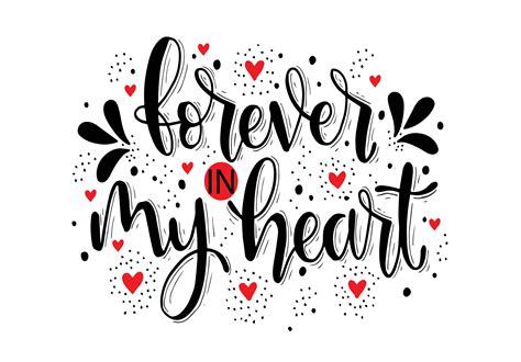 Forever in My Heart - Hand Lettering Graphic by Santy Kamal · Creative ...