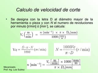 Velocidades De Corte PPT