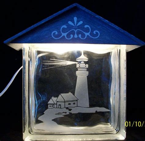 Lighted Glass Blocks Light House Lighted Glass Blocks Glass Blocks Glass Block Crafts