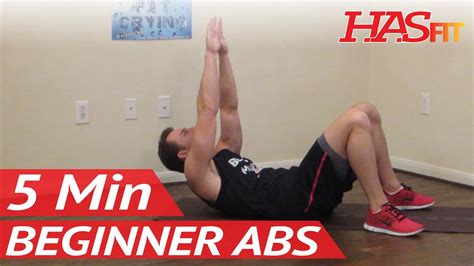 Min Beginner Ab Workout Hasfit Easy Abdominal Exercises Easy Ab