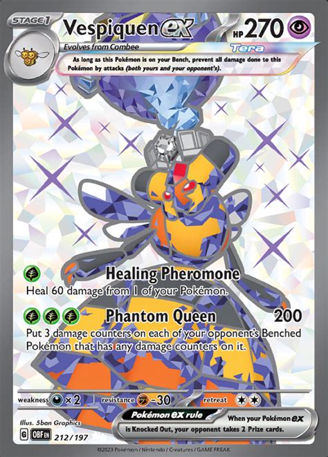 Vespiquen EX Obsidian Flames Ultra Rare Pokemon TCG DigitalTQ