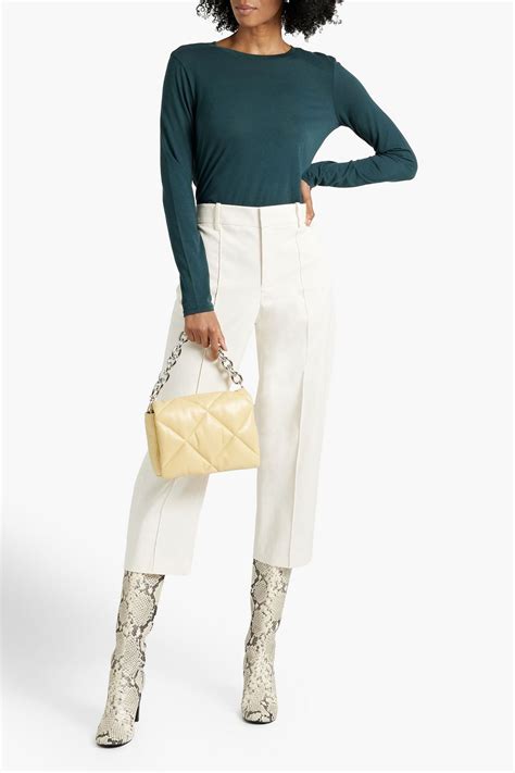 Vince Pima Cotton And Modal Blend Jersey Top The Outnet