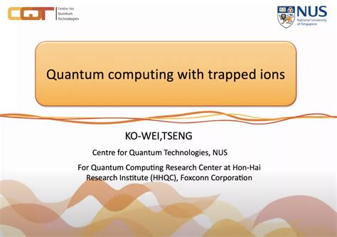 Seminar Quantum Computing With Trapped Ions