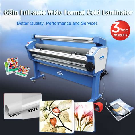 Qomolangma 63in Full Auto Wide Format Cold Laminator With Heat Assisted