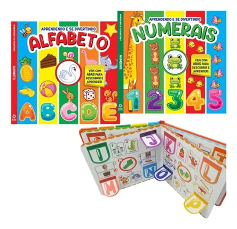 Kit Livros Infantis Aprendendo Palavras Livro De Abas Diversos Temas