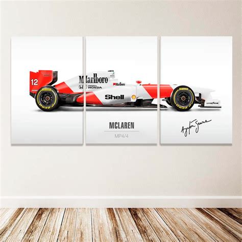 Quadro Ayrton Senna Formula 1 Kit Parede 120x60 Cm McLaren Elo7