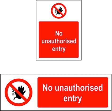 No Unauthorised Entry sign | SK Signs & Labels Ltd