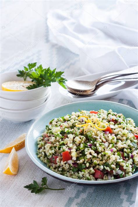 Ensalada Tabbouleh Ensalada Vegetariana Tradicional De Oriente Medio O