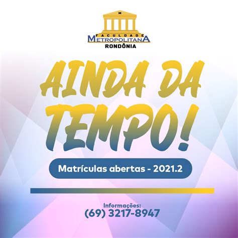 Faça hoje mesmo sua Matricula Faculdade Metropolitana de Rondônia