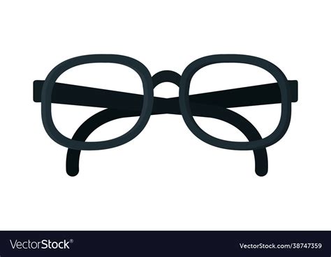 Glasses with black frame Royalty Free Vector Image