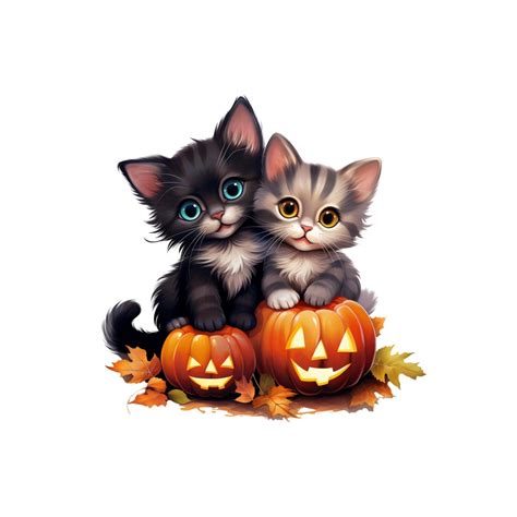 Halloween Kittens Cute Halloween Cats Clipart Png Kids Halloween