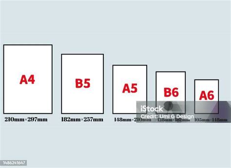 일본 용지 크기 A4 B5 A5 B6 A6입니다 벡터 그림 0명에 대한 스톡 벡터 아트 및 기타 이미지 0명 개체 그룹