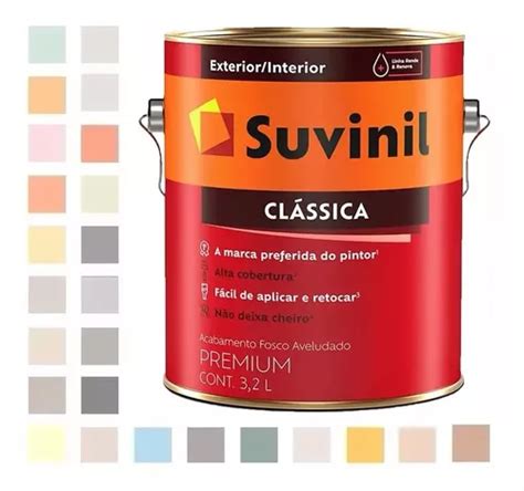 Tinta Premium Clássica Fosco Aveludado 3 2l Cores Suvinil