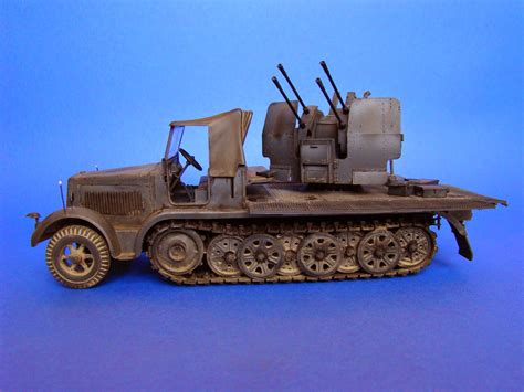 My Mini World 118 8ton Semitrack 20mm Flakvierling Sd Kfz 7 1 Germany Wwii Kit Tamiya