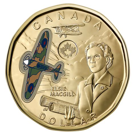 2023 UNC 1 Un Dollar Canada Elsie MacGill WWII Airplane Hawker