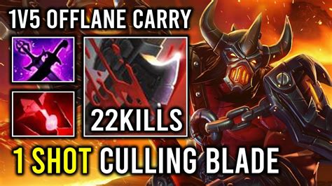 How To Play Axe Offlane In 7 35d With 1v5 Culling Blade 1 Shot Chop