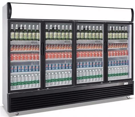 1630l Upright Commercial Display Cooler Four Glass Door Display Fridge