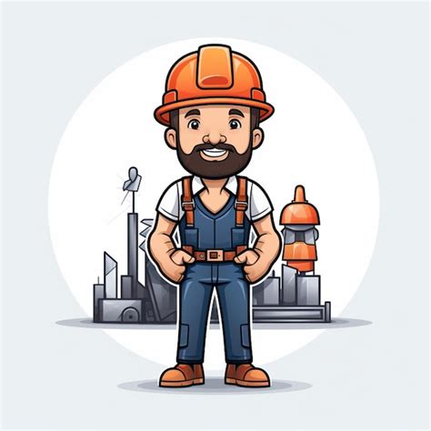 Engineer Cartoon Vector Premium AI Generated Vector