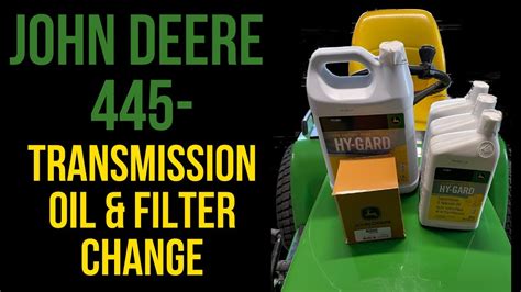 John Deere 445 Transmission Transaxle Oil Change Tuff Torq YouTube