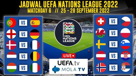 Jadwal Uefa Nations League 2022 Portugal Vs Spanyol Inggris Vs Jerman Uefa Nations League