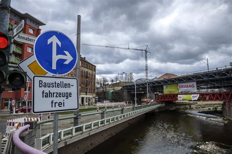 Baustellen Chemnitz Sperrungen auf Reichsstraße und Annaberger Straße