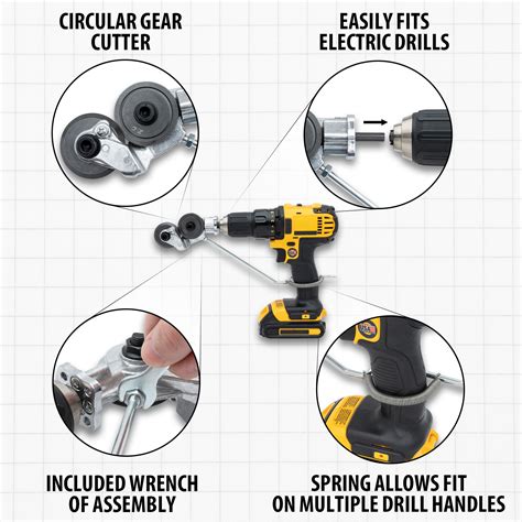 Back Forty Metal Nibbler Drill Attachment Aluminum