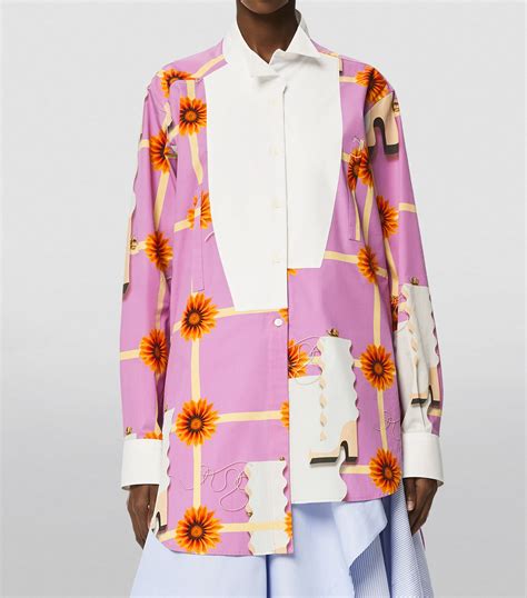 Womens Loewe Multi Oversized Asymmetric Shirt Harrods Uk