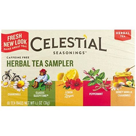 Celestial Seasonings Herbal Tea Sampler with 5 Flavors 18 ea ( Pack of 3) | Best Tea Kettles and ...