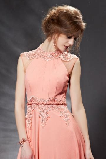 Chic Langes Rosa Ärmelloses A Linie Abendkleid Aus Chiffon [xhc30800] € 355 21 Persunshop De