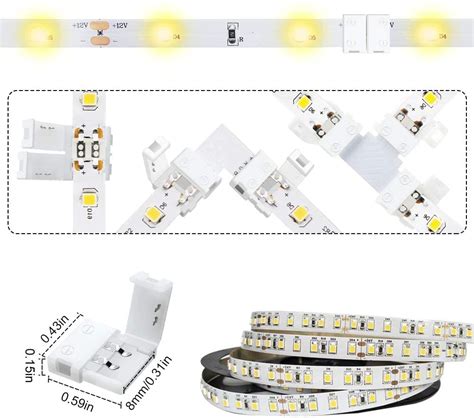 Snapklik Pin Led Strip Light Connector Kit Mm Solderless