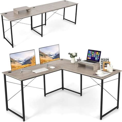 Giantex Bureau Informatique D Angle R Versible En Forme L Cm Table D