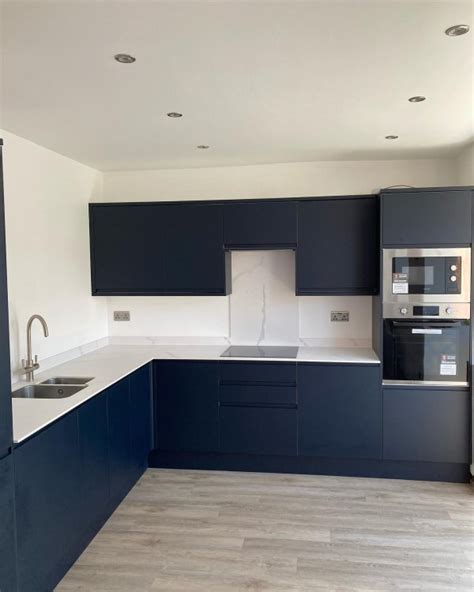 Clerkenwell Super Matt Marine Blue Kitchen Kitchens Howdens