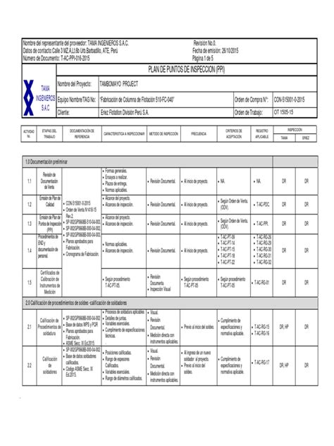 PDF Formato De Inspeccion DOKUMEN TIPS