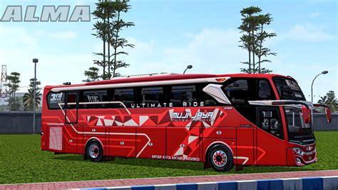 NEW SHARE LIVERY BUSSID MJPM ALMA MOD JB3 SHD MERCY O500RS ASXFM