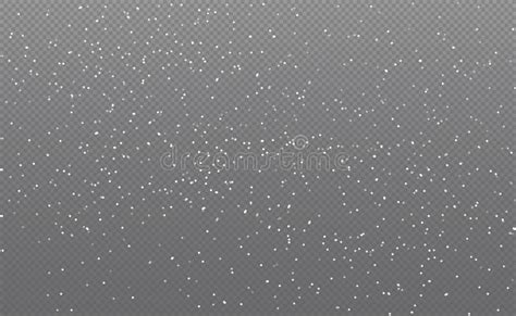 White Falling Snow On Transparent Background Illustration Stock