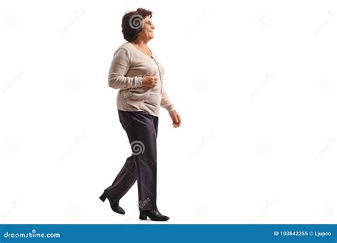 Elderly Woman Walking Stock Image Image Of Move Mature