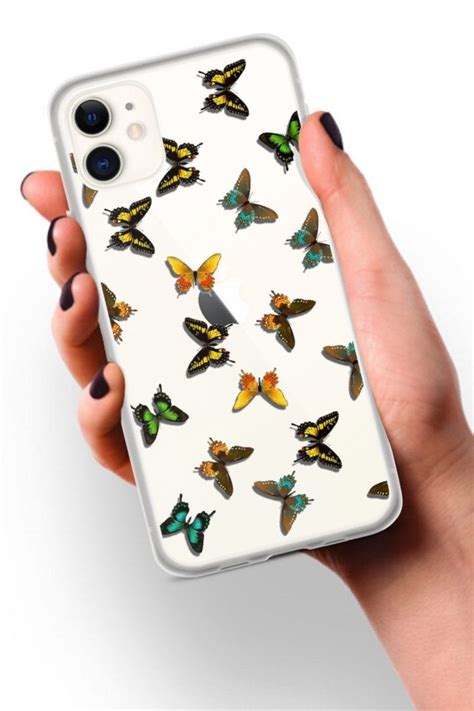 Aesthetic Butterfly Clear Case For Iphone 12 Mini X Xs Xr 12 Etsy Pretty Iphone Cases