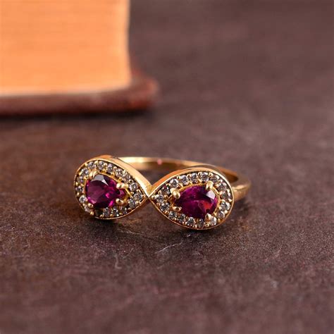 Amethyst Ring Zierlicher Ring Cz Goldring Minimalist Ring Zarter