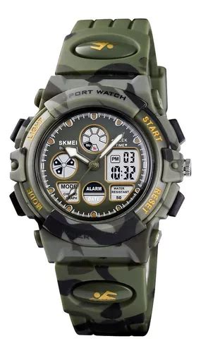 Reloj Ni Os Chicos Skmei Digital Sumergible Camuflado