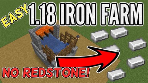 Easy Iron Farm For Minecraft 1 19 No Redstone YouTube