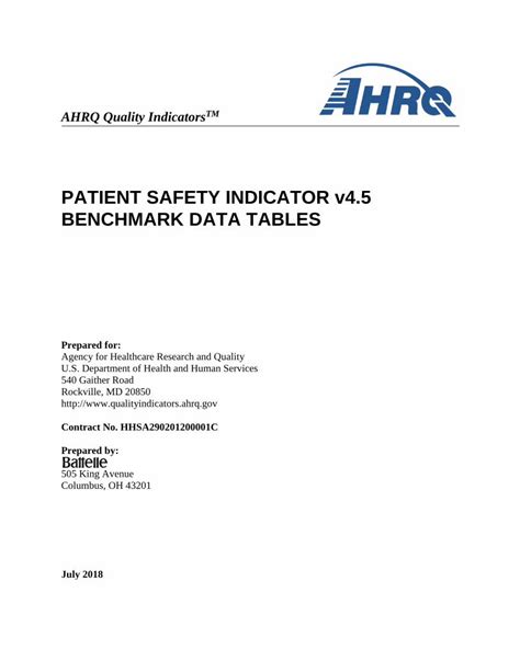 Pdf Patient Safety Indicator V Ahrq Patient Safety Indicator V