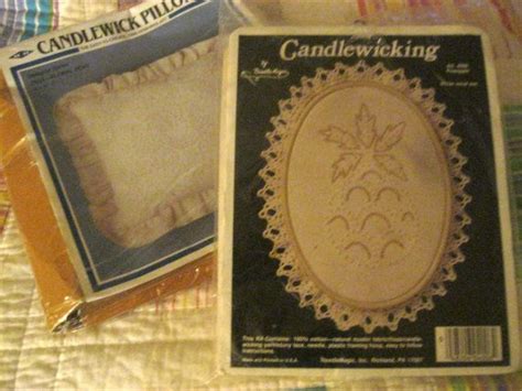 SALE 15% OFF Two Vintage Candlewicking Kits Unopened | Candlewicking, Vintage patterns, Vintage ...