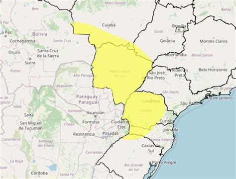 Alerta Para Perigo Potencial De Tempestade Do Inmet Inclui Maring E